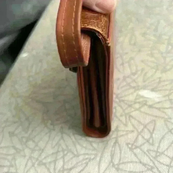 Brown Clutch / Bag with Crocodile Print - Picture 6 of 7